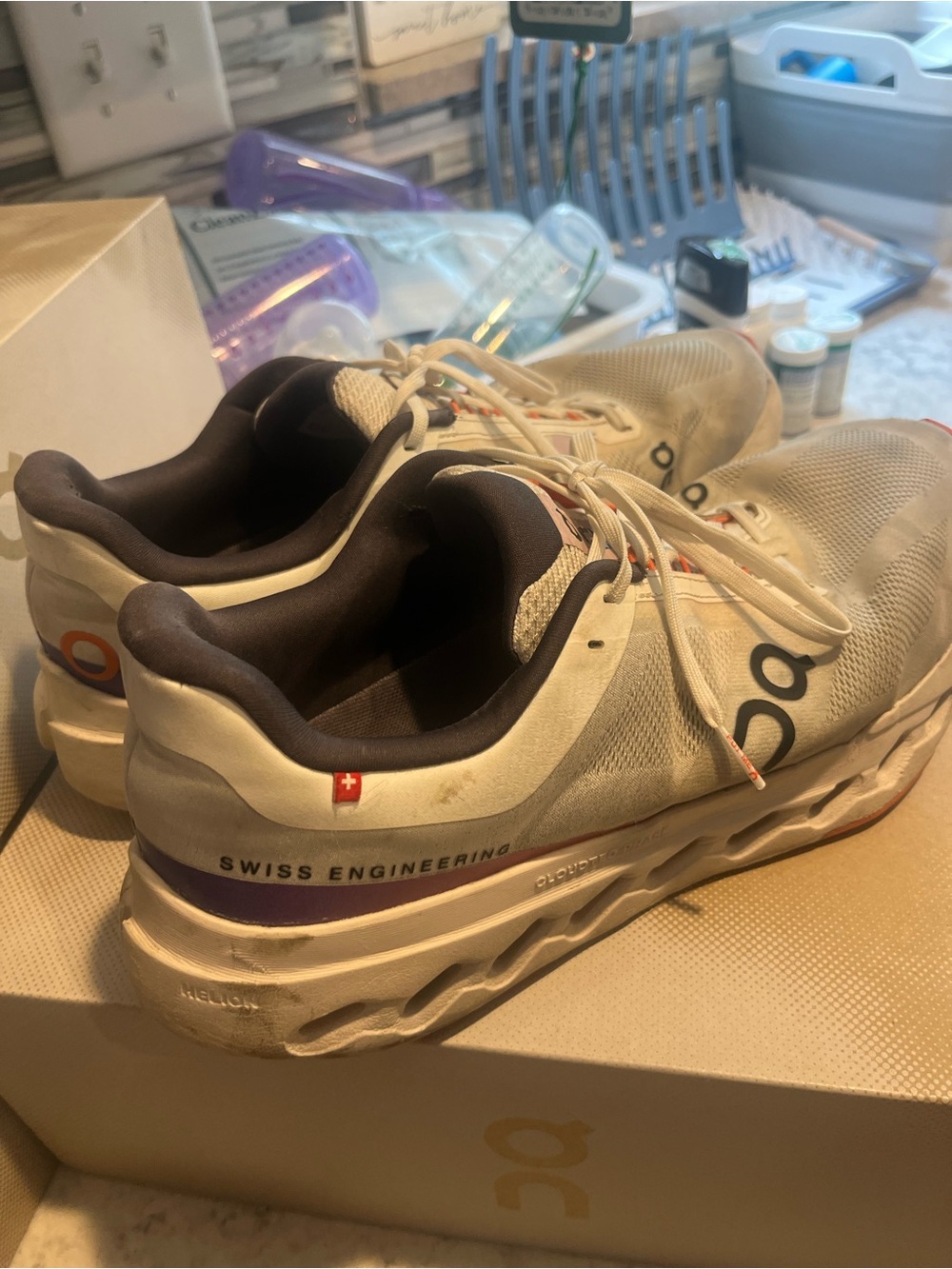 On Running Men’s Cloudsurfer Next Size 11 White/Flame in Color Tons of Life Left - Picture 14 of 17
